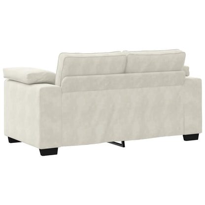 3-Delige Loungeset Met Kussens Fluweel Kleurig Crème