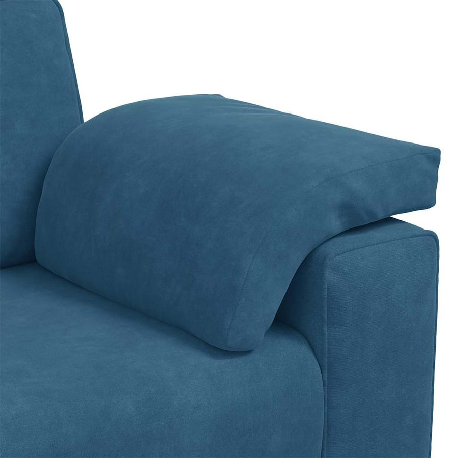 3-delige Loungeset met kussens fluweel blauw