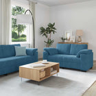 Loungeset 3-delig fluweel blauw