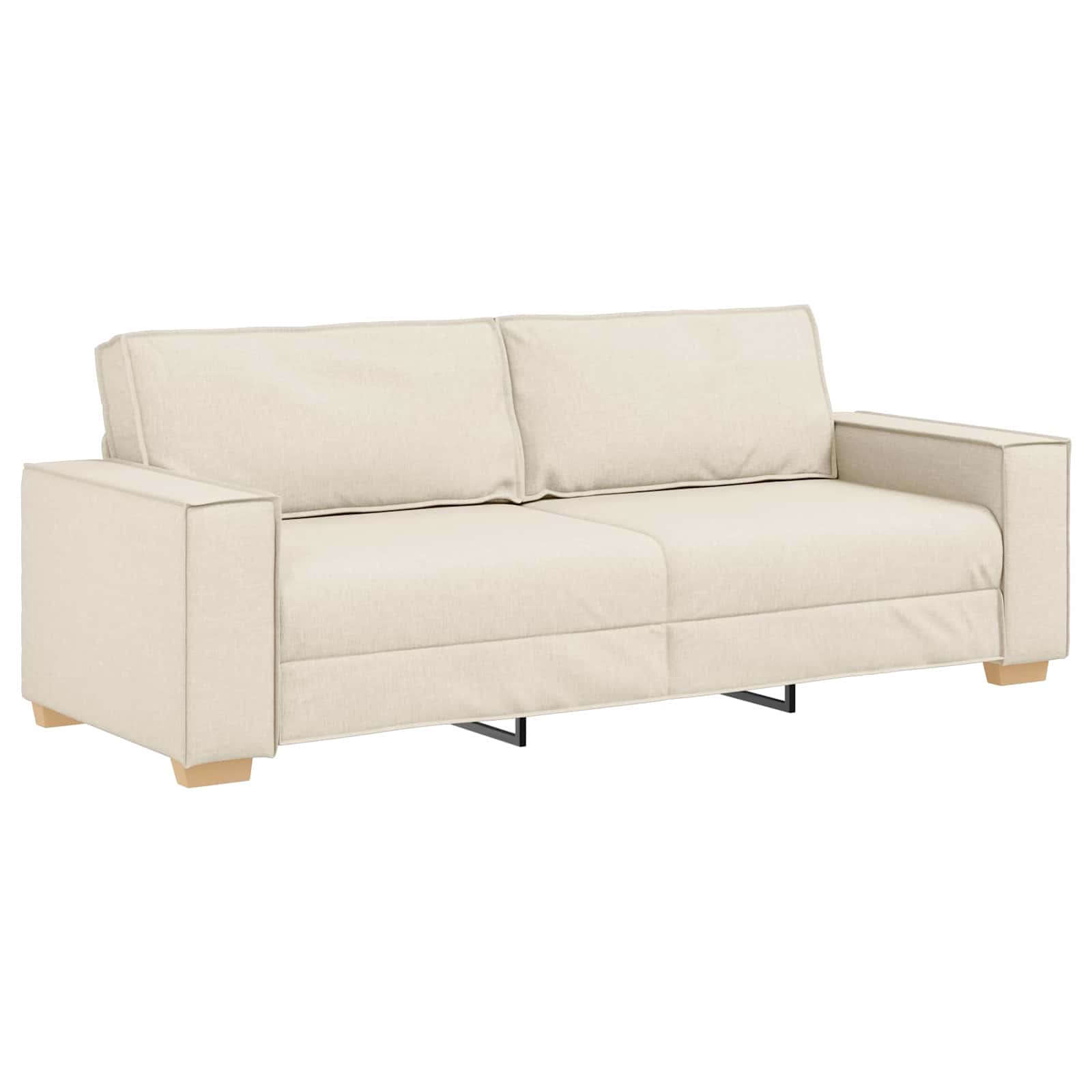 Bank 2 pcs Beige Linnen-mix stof
