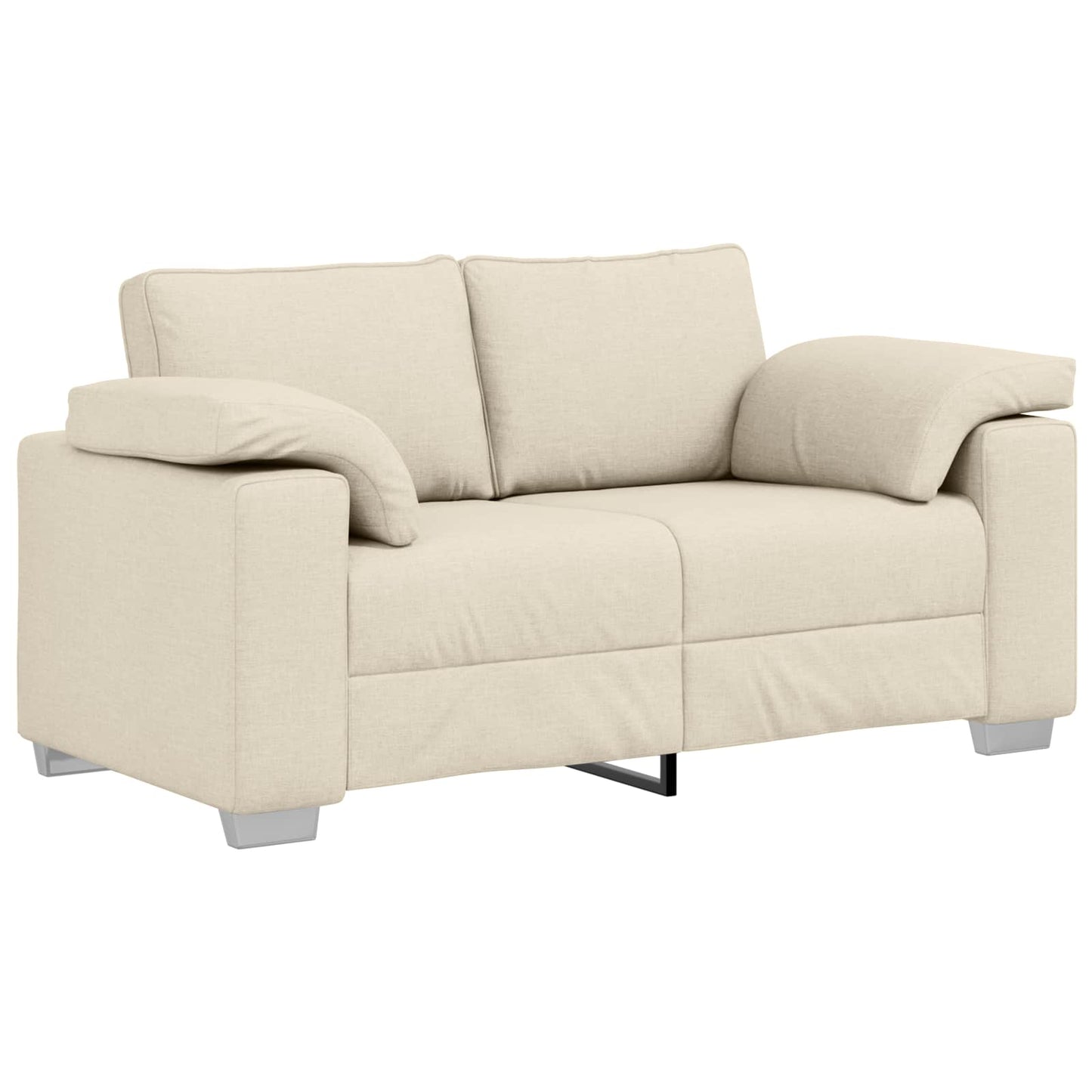 Bank 2 pcs Beige 219 x 80 x 82 cm Linnen-mix stof
