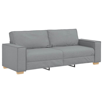 2-Delige Loungeset Met Kussens Stof Lichtgrijs