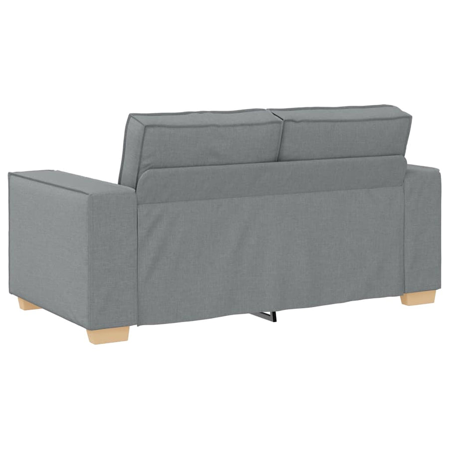 2-Delige Loungeset Met Kussens Stof Lichtgrijs