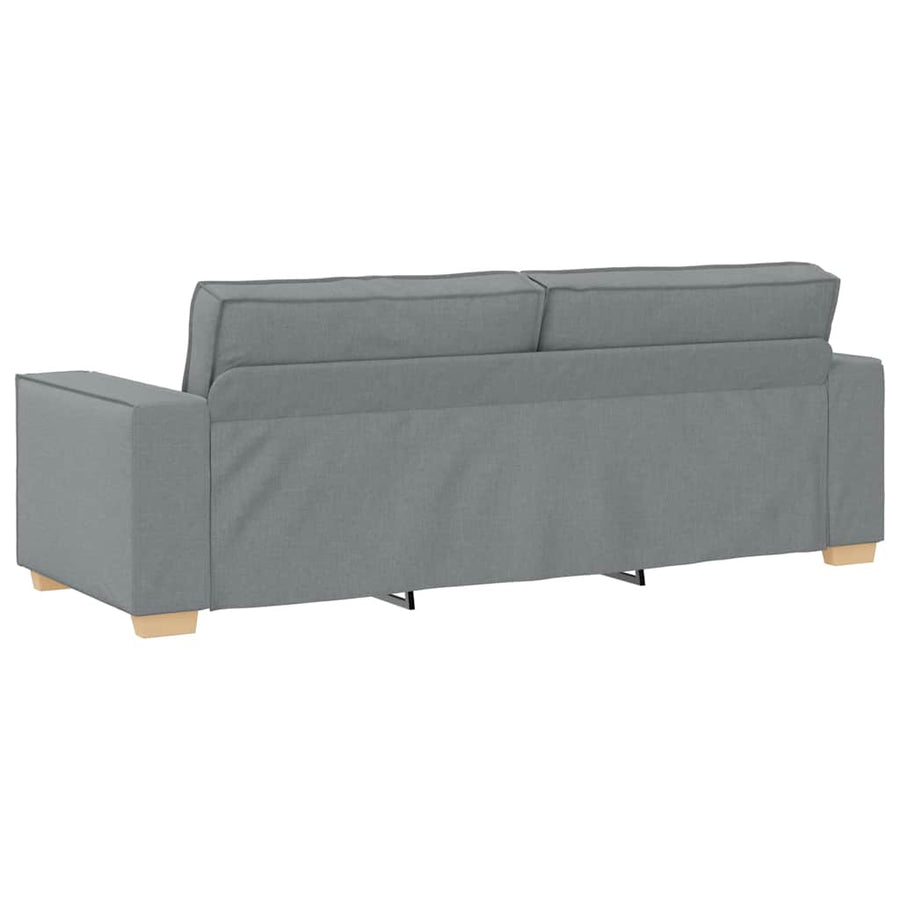 2-Delige Loungeset Met Kussens Stof Lichtgrijs