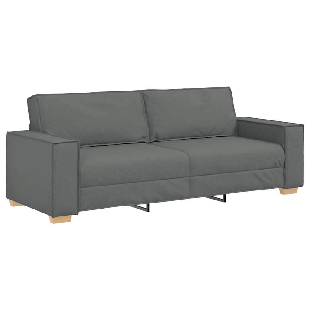 2-Delige Loungeset Met Kussens Stof Donkergrijs