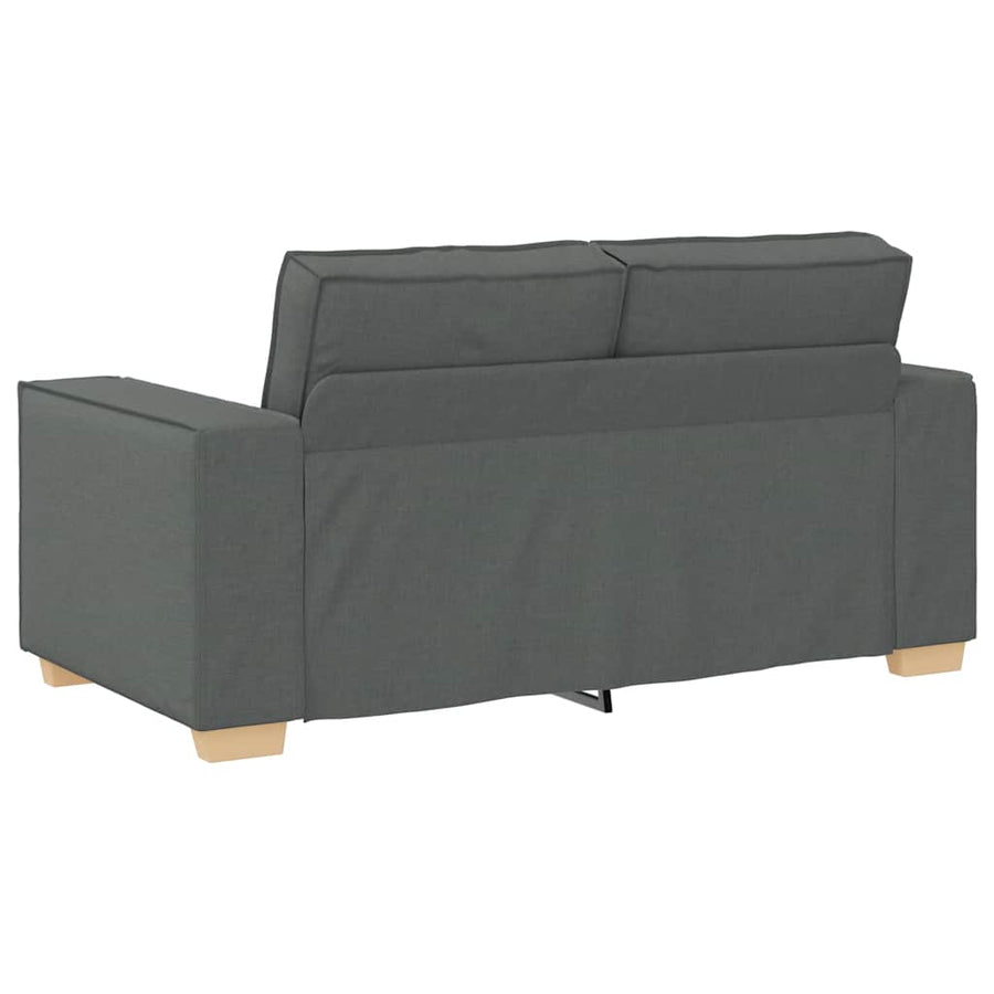 2-Delige Loungeset Met Kussens Stof Donkergrijs