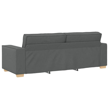 2-Delige Loungeset Met Kussens Stof Donkergrijs