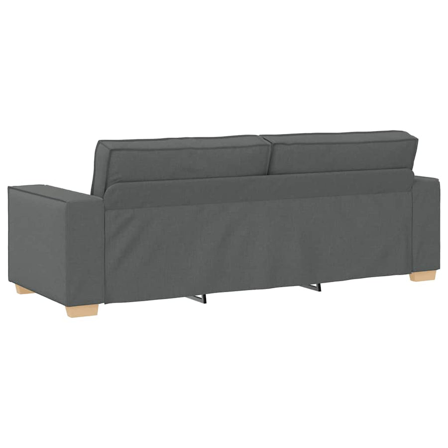 2-Delige Loungeset Met Kussens Stof Donkergrijs
