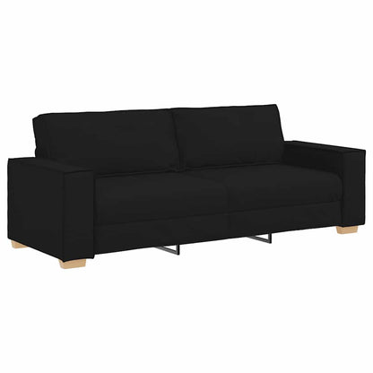 2-Delige Loungeset Met Kussens Stof Zwart