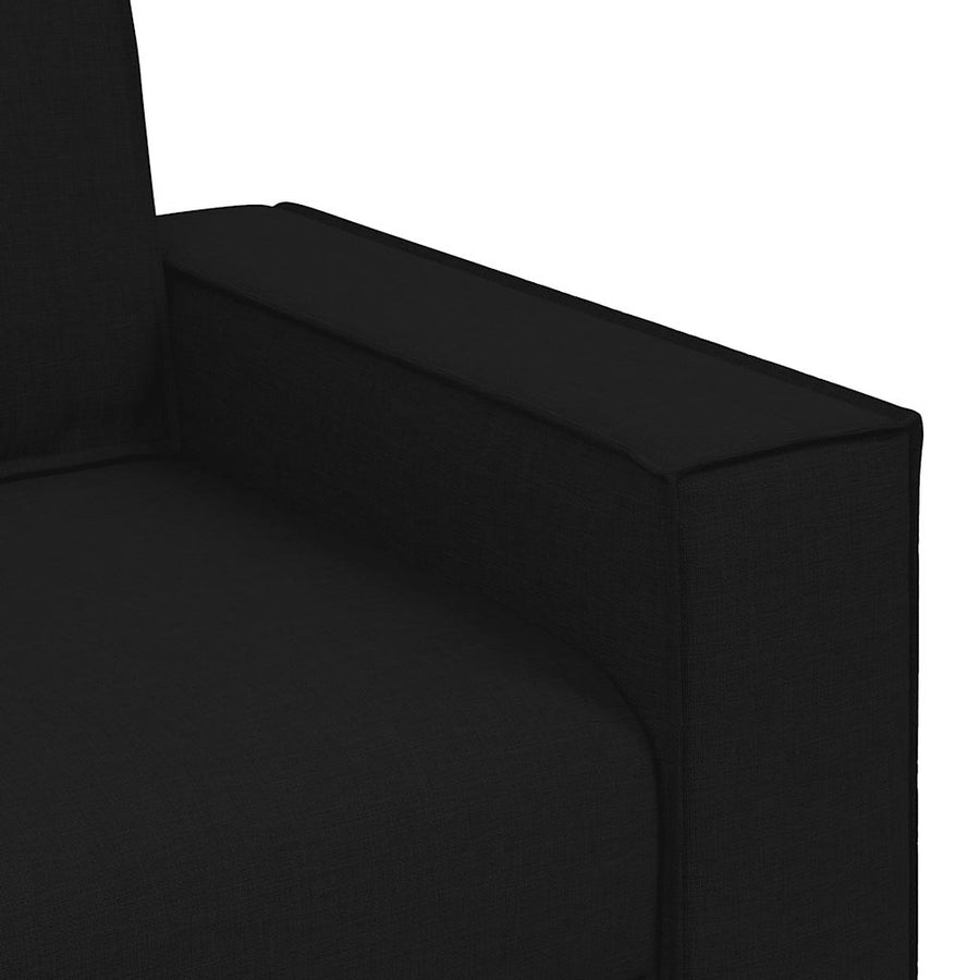 2-Delige Loungeset Met Kussens Stof Zwart