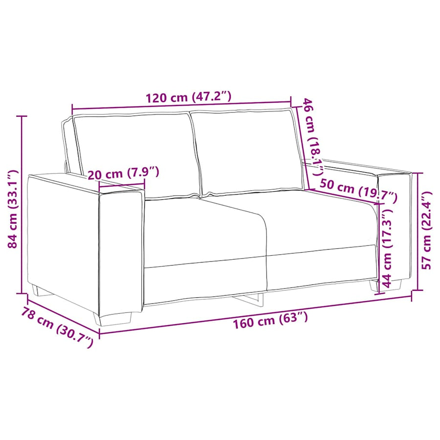 2-Delige Loungeset Met Kussens Stof Zwart
