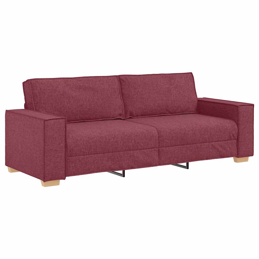 2-Delige Loungeset Met Kussens Stof Wijnrood