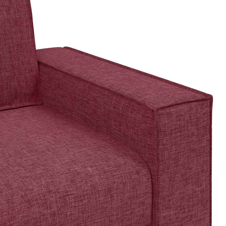 2-Delige Loungeset Met Kussens Stof Wijnrood