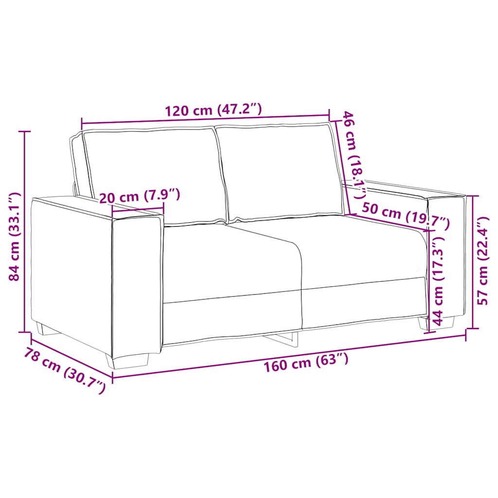 2-Delige Loungeset Met Kussens Stof Wijnrood