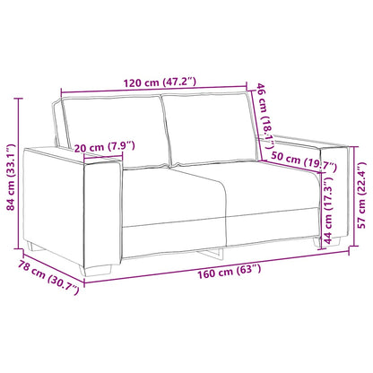 2-Delige Loungeset Met Kussens Stof Wijnrood