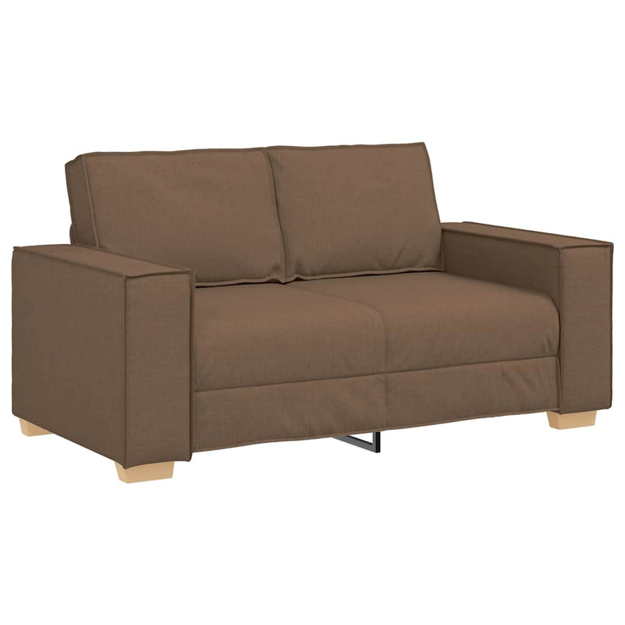 2-Delige Loungeset Met Kussens Stof Bruin