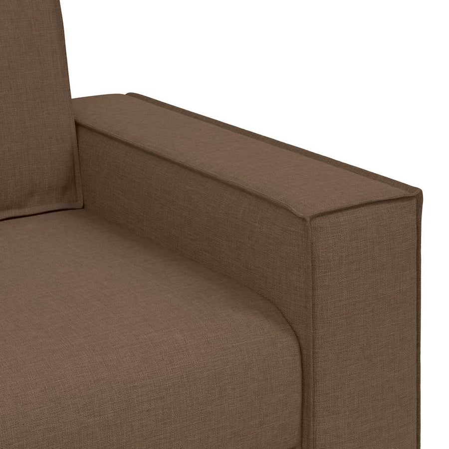 2-Delige Loungeset Met Kussens Stof Bruin