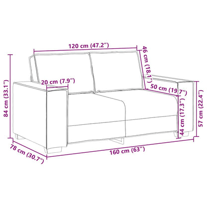 2-Delige Loungeset Met Kussens Stof Bruin