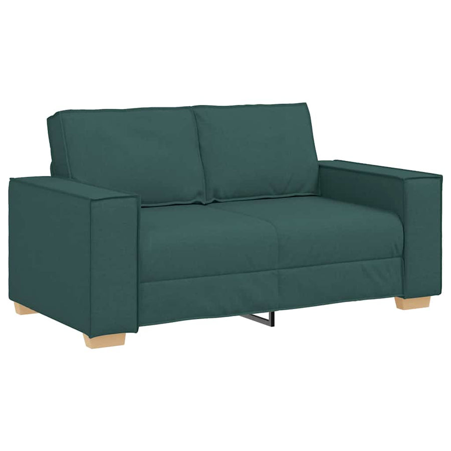 2-Delige Loungeset Met Kussens Stof Donkergroen