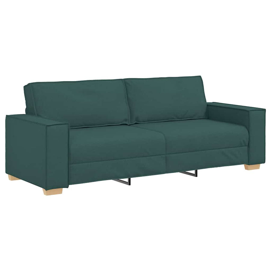 2-Delige Loungeset Met Kussens Stof Donkergroen