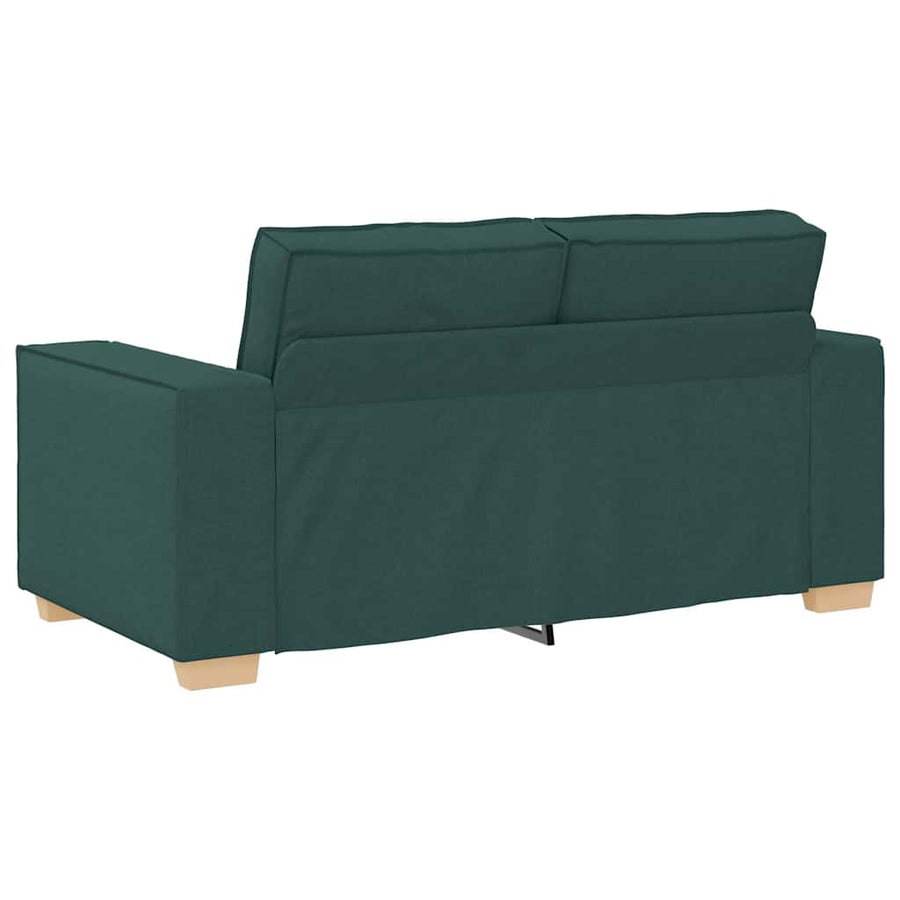 2-Delige Loungeset Met Kussens Stof Donkergroen