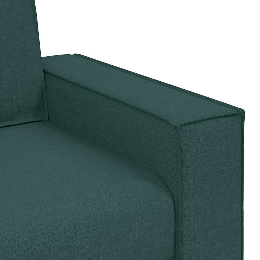 2-Delige Loungeset Met Kussens Stof Donkergroen
