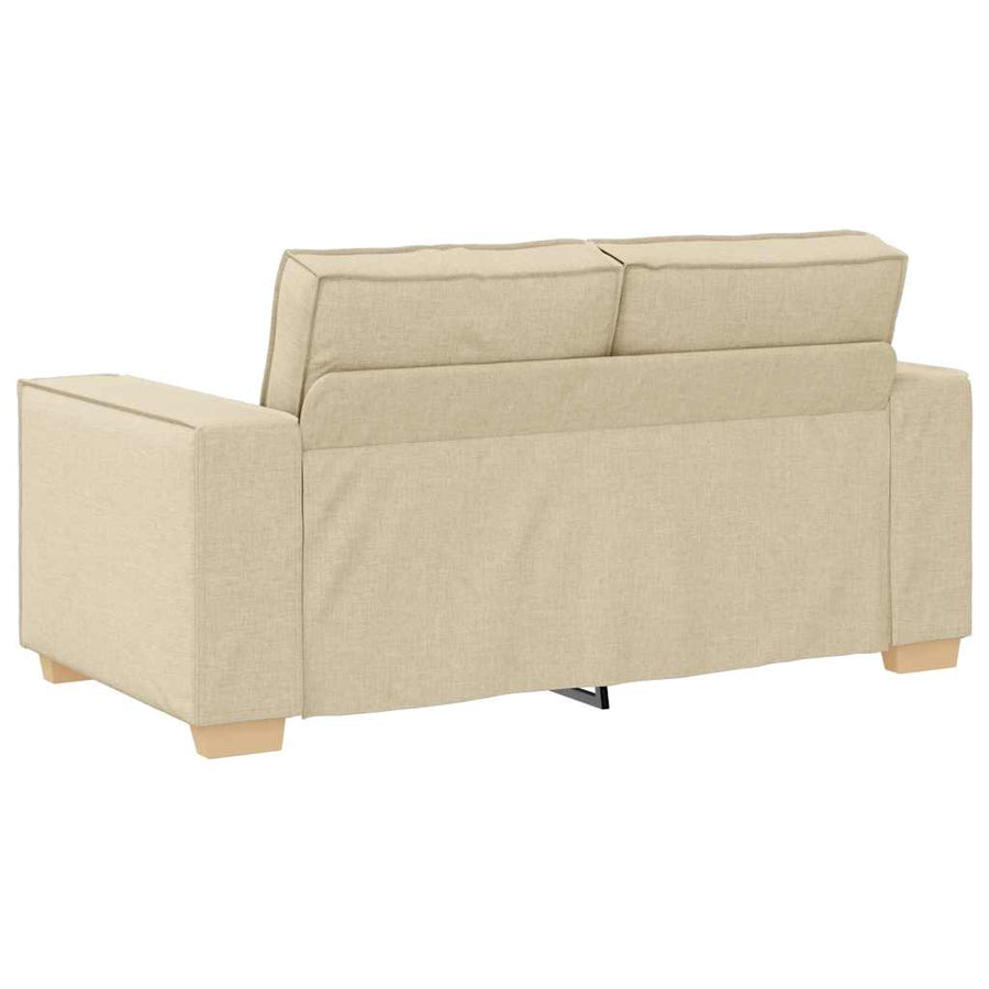 2-Delige Loungeset Met Kussens Stof Kleurig Crème