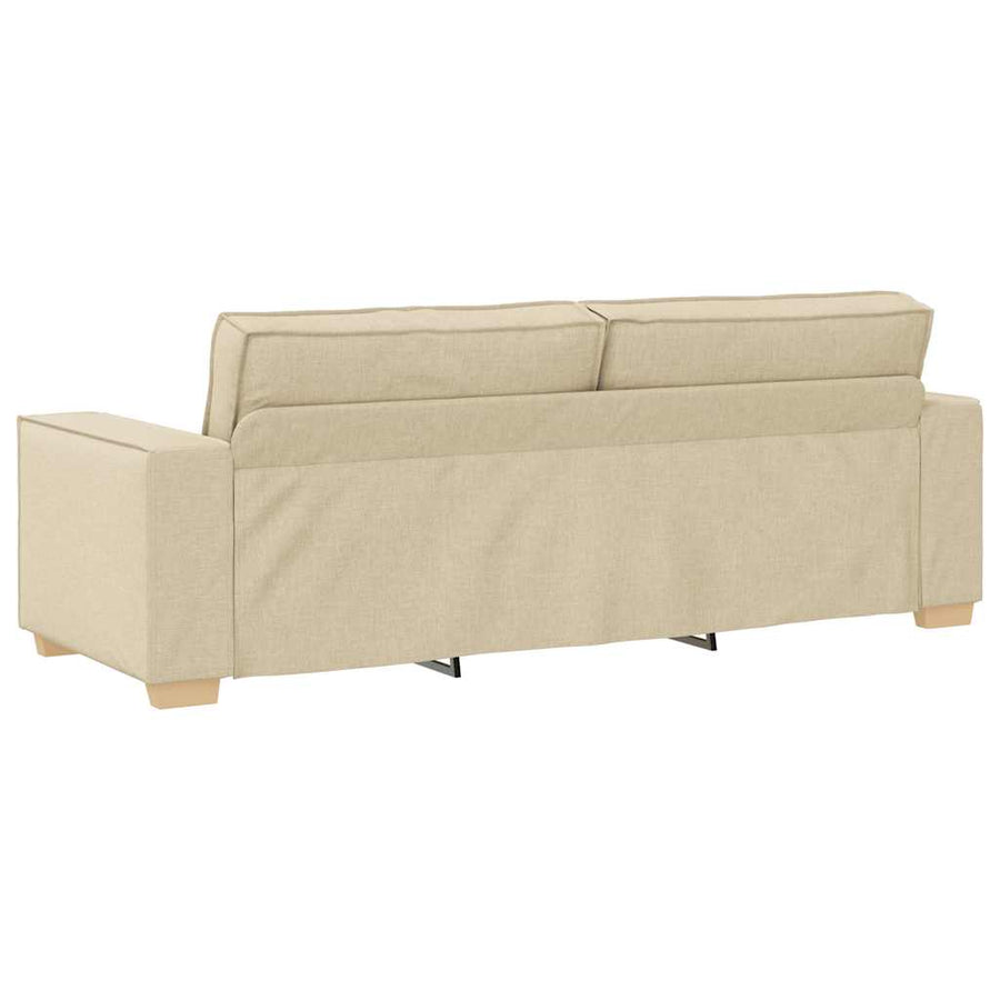 2-Delige Loungeset Met Kussens Stof Kleurig Crème
