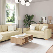 Loungeset 2-delig crèmekleurig polyester