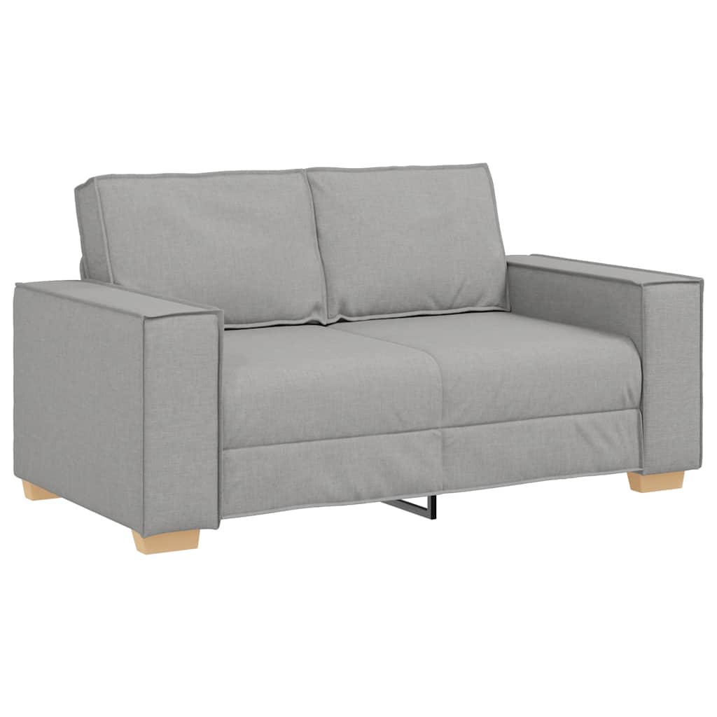 2-delige Loungeset met kussens stof wolk grijs