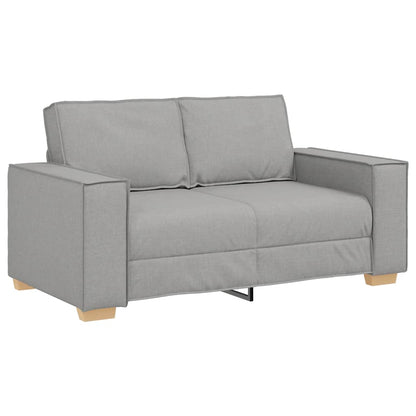 2-delige Loungeset met kussens stof wolk grijs