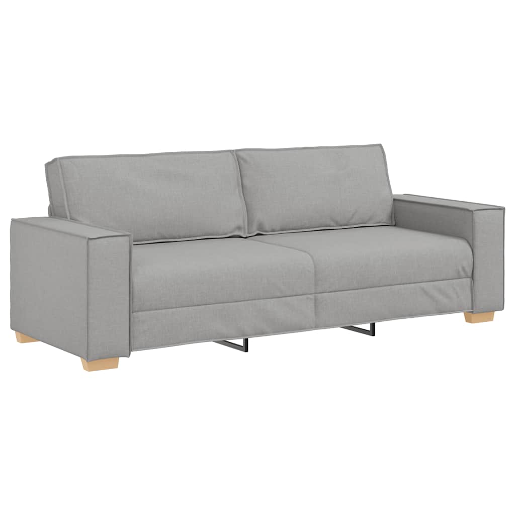 2-delige Loungeset met kussens stof wolk grijs