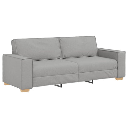 2-delige Loungeset met kussens stof wolk grijs