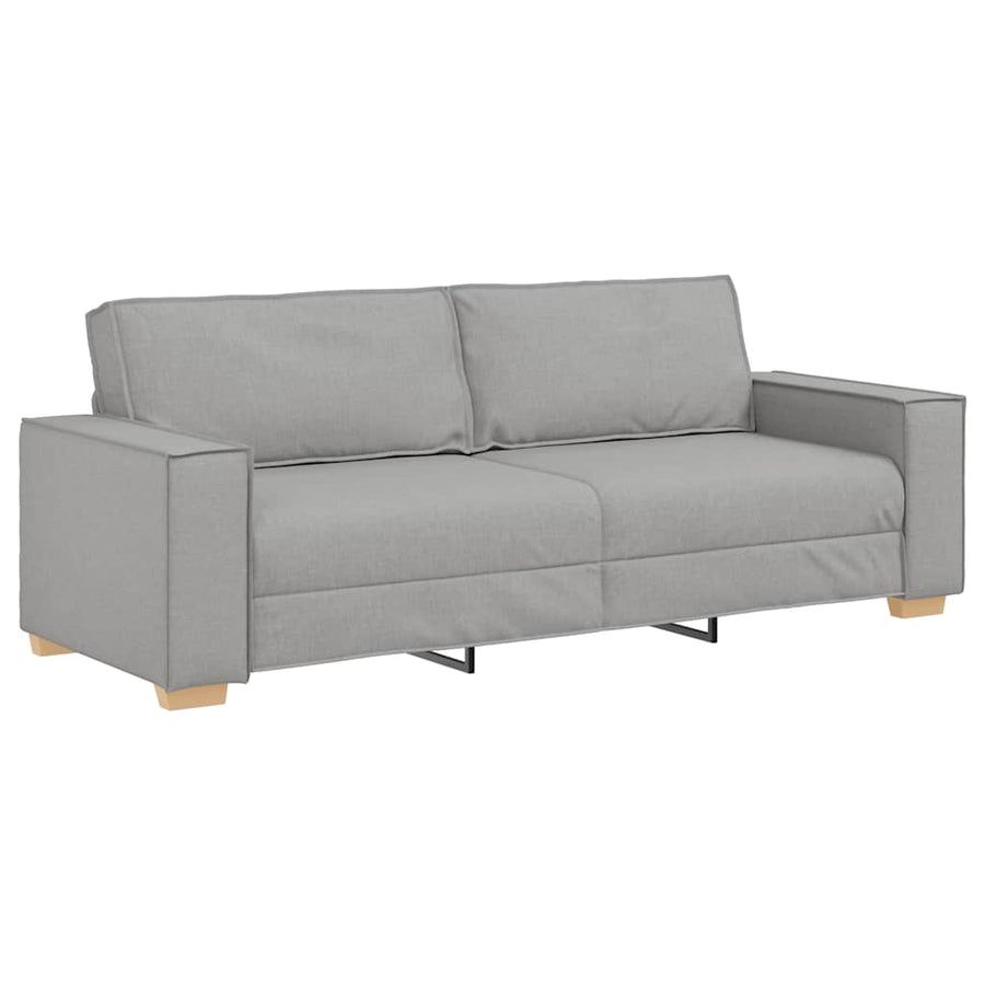 2-delige Loungeset met kussens stof wolk grijs
