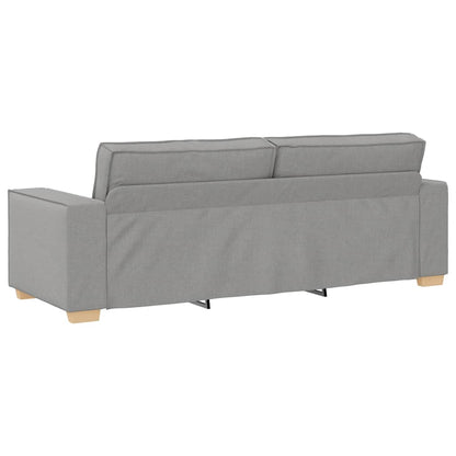 2-delige Loungeset met kussens stof wolk grijs
