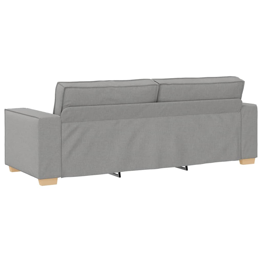 2-delige Loungeset met kussens stof wolk grijs