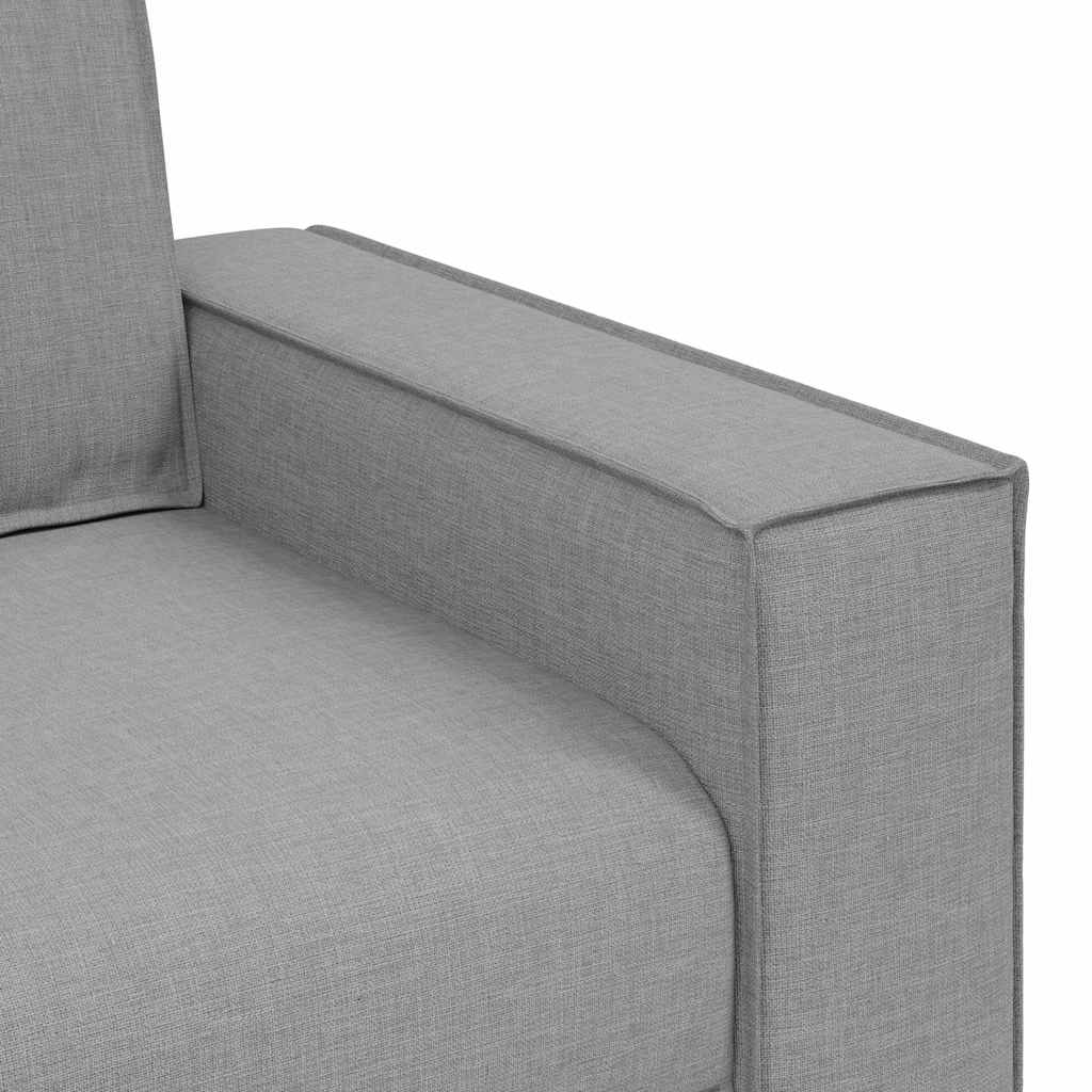 2-delige Loungeset met kussens stof wolk grijs