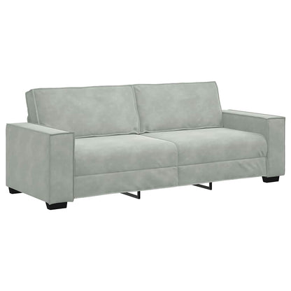 2-Delige Loungeset Met Kussens Fluweel Lichtgrijs