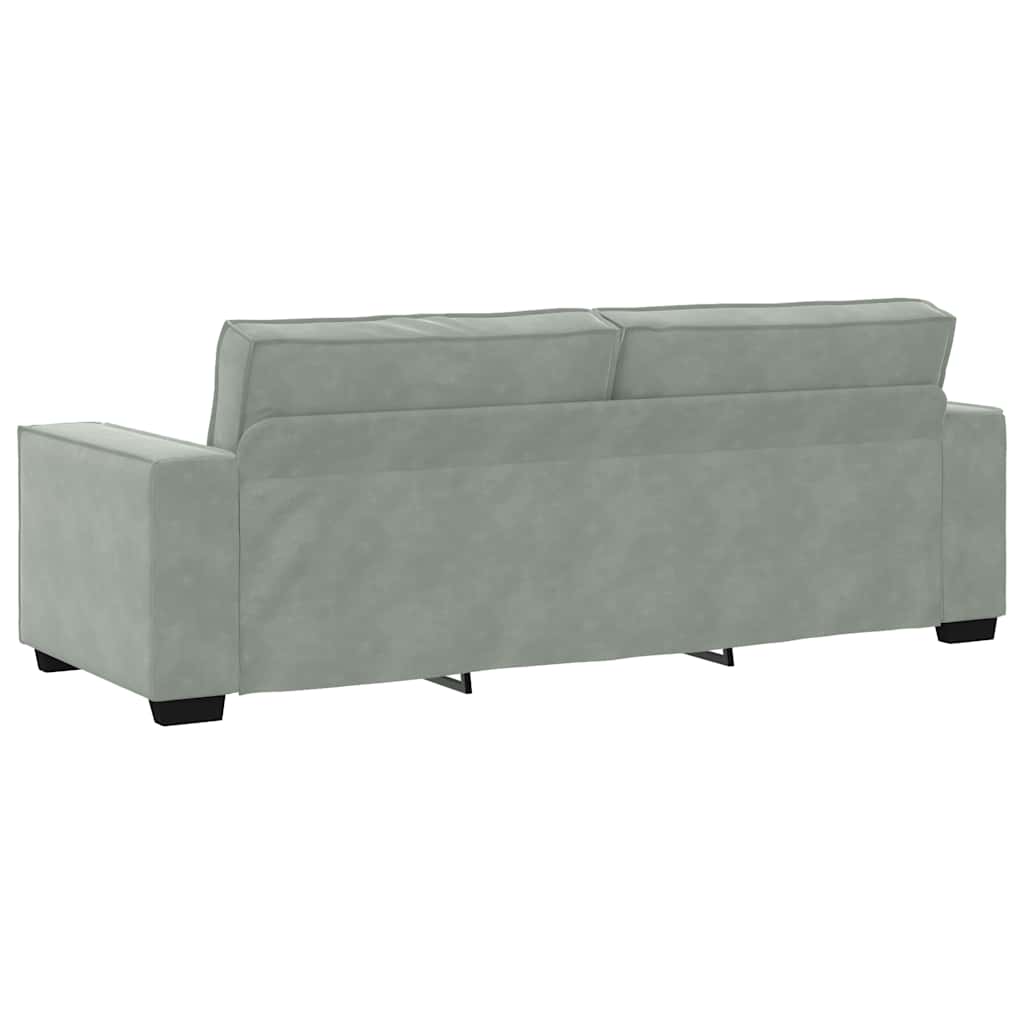 2-Delige Loungeset Met Kussens Fluweel Lichtgrijs