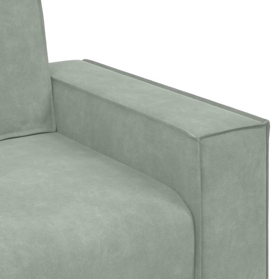 2-Delige Loungeset Met Kussens Fluweel Lichtgrijs