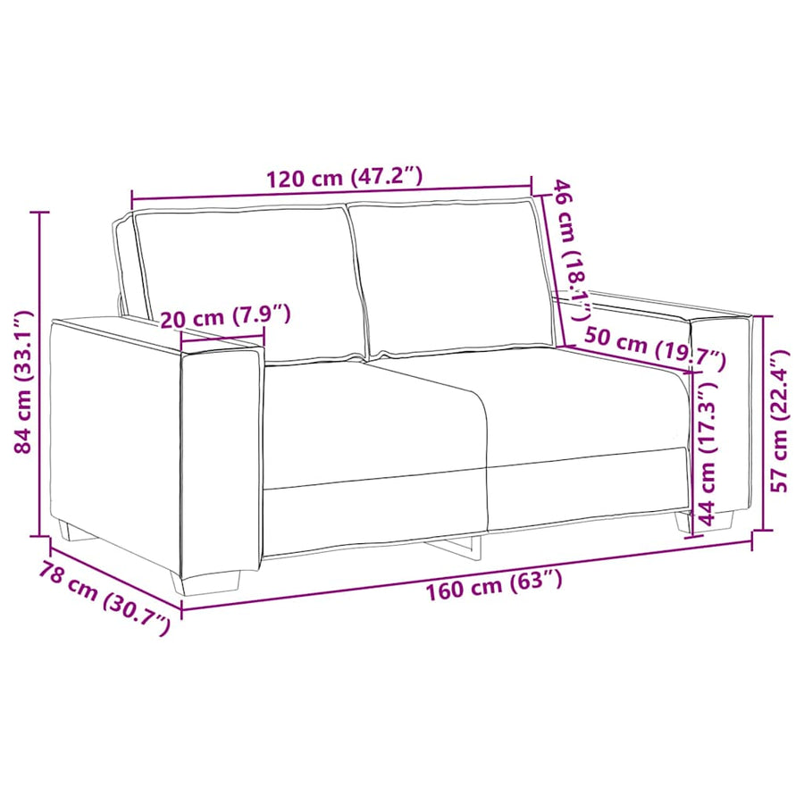 2-Delige Loungeset Met Kussens Fluweel Lichtgrijs