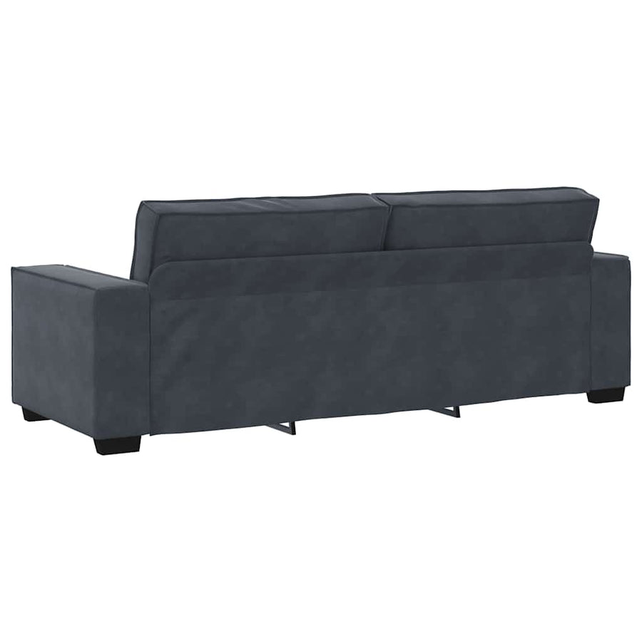 2-Delige Loungeset Met Kussens Fluweel Donkergrijs