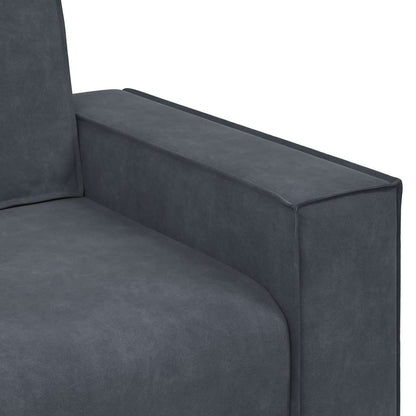 2-Delige Loungeset Met Kussens Fluweel Donkergrijs