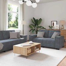 2-Delige Loungeset Met Kussens Fluweel Donkergrijs
