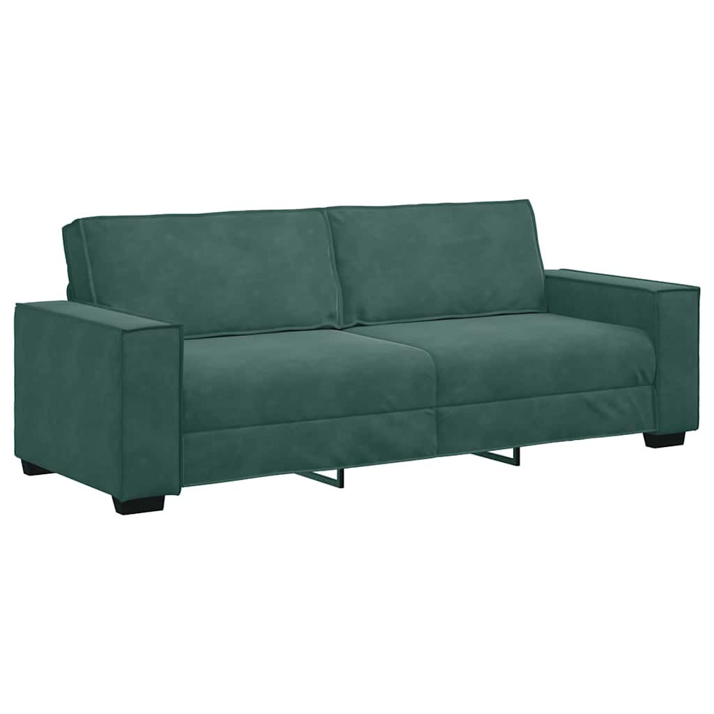 2-Delige Loungeset Met Kussens Fluweel Donkergroen