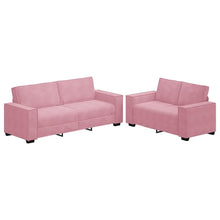 2-Delige Loungeset Met Kussens Fluweel Roze