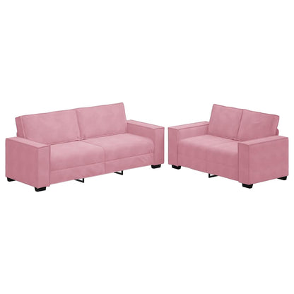 2-Delige Loungeset Met Kussens Fluweel Roze