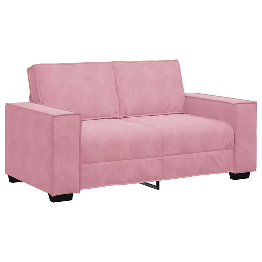 2-Delige Loungeset Met Kussens Fluweel Roze