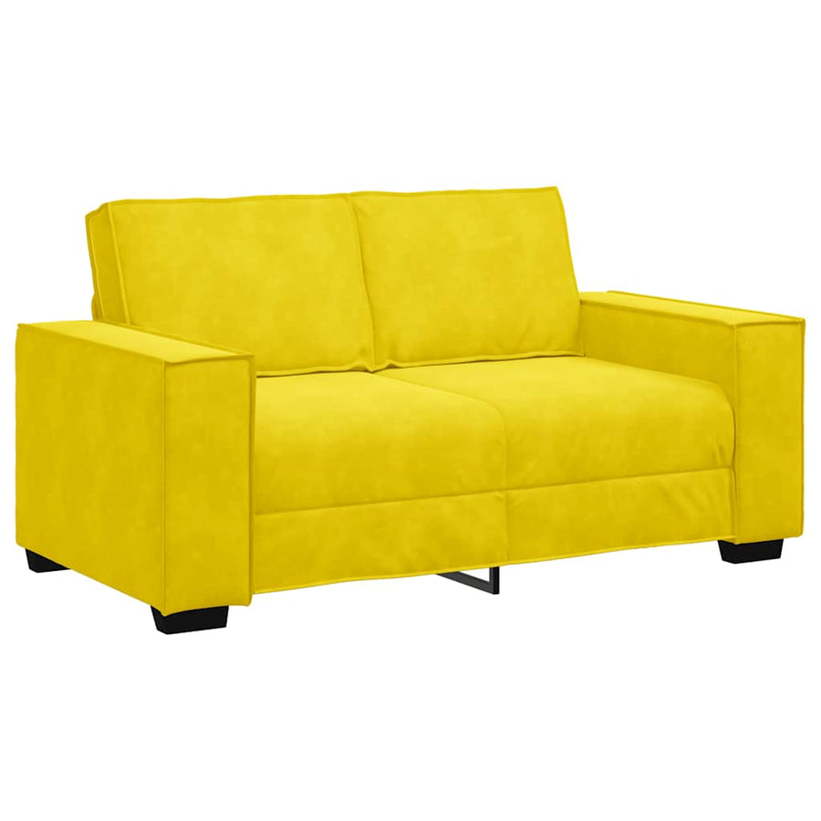 2-Delige Loungeset Met Kussens Fluweel Geel