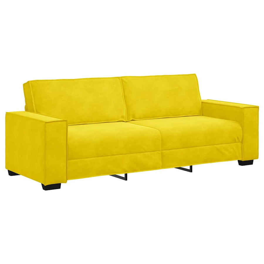 2-Delige Loungeset Met Kussens Fluweel Geel